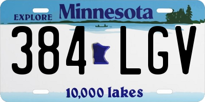 MN license plate 384LGV