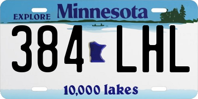 MN license plate 384LHL