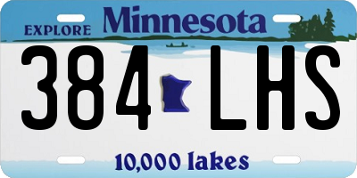MN license plate 384LHS