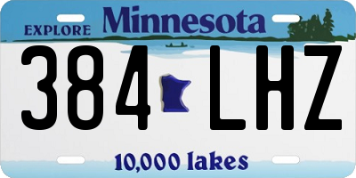 MN license plate 384LHZ