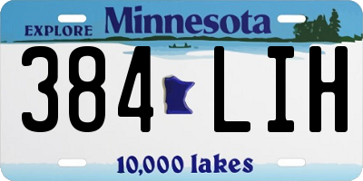 MN license plate 384LIH