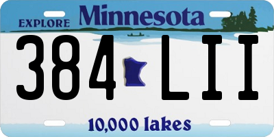 MN license plate 384LII
