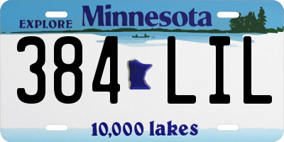MN license plate 384LIL