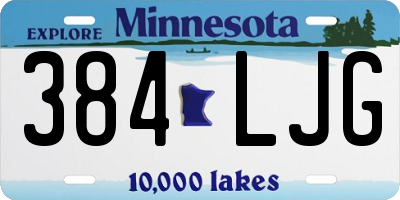 MN license plate 384LJG