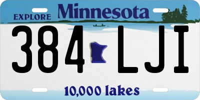 MN license plate 384LJI