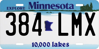 MN license plate 384LMX