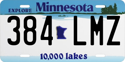 MN license plate 384LMZ