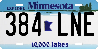 MN license plate 384LNE