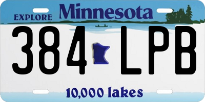 MN license plate 384LPB