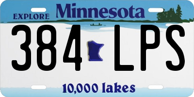 MN license plate 384LPS