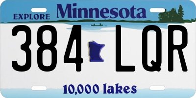 MN license plate 384LQR