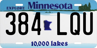 MN license plate 384LQU