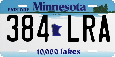 MN license plate 384LRA