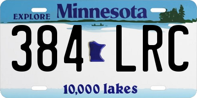 MN license plate 384LRC