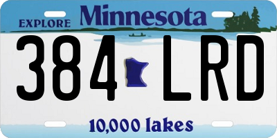 MN license plate 384LRD