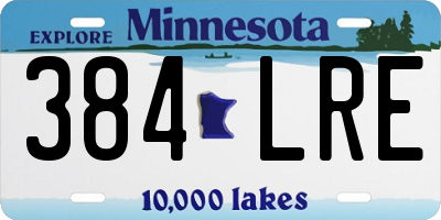 MN license plate 384LRE