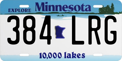MN license plate 384LRG