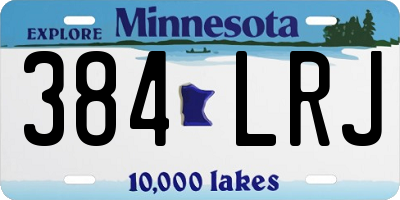 MN license plate 384LRJ