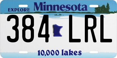 MN license plate 384LRL