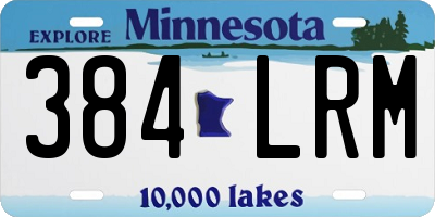 MN license plate 384LRM