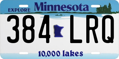 MN license plate 384LRQ