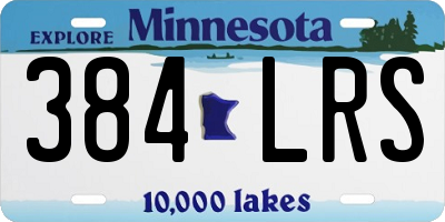 MN license plate 384LRS