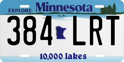 MN license plate 384LRT