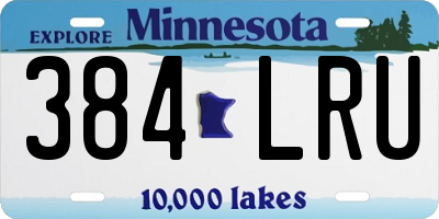 MN license plate 384LRU