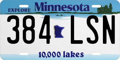 MN license plate 384LSN