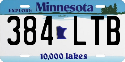 MN license plate 384LTB