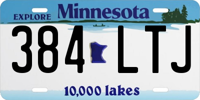 MN license plate 384LTJ