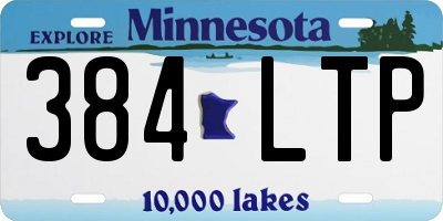 MN license plate 384LTP