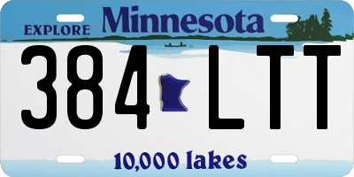 MN license plate 384LTT
