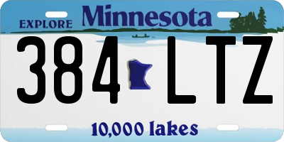 MN license plate 384LTZ