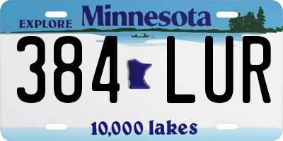 MN license plate 384LUR