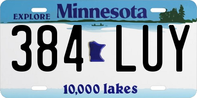 MN license plate 384LUY