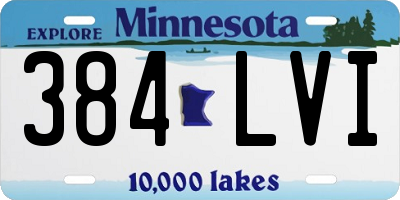 MN license plate 384LVI