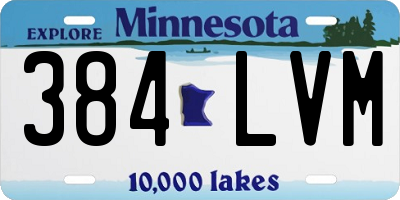 MN license plate 384LVM