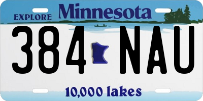 MN license plate 384NAU