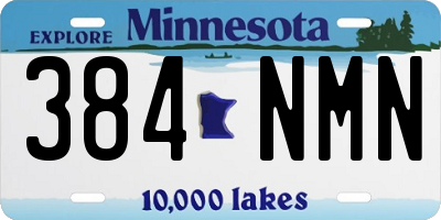 MN license plate 384NMN