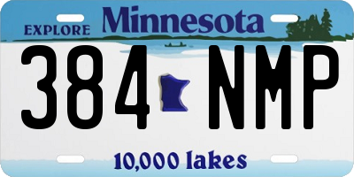 MN license plate 384NMP