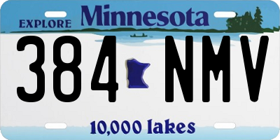 MN license plate 384NMV