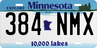 MN license plate 384NMX