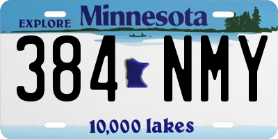 MN license plate 384NMY