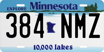MN license plate 384NMZ