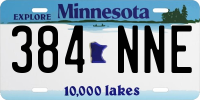 MN license plate 384NNE