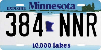 MN license plate 384NNR