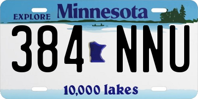 MN license plate 384NNU