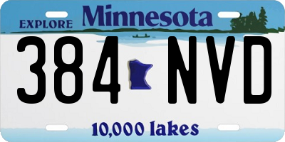 MN license plate 384NVD