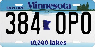 MN license plate 384OPO